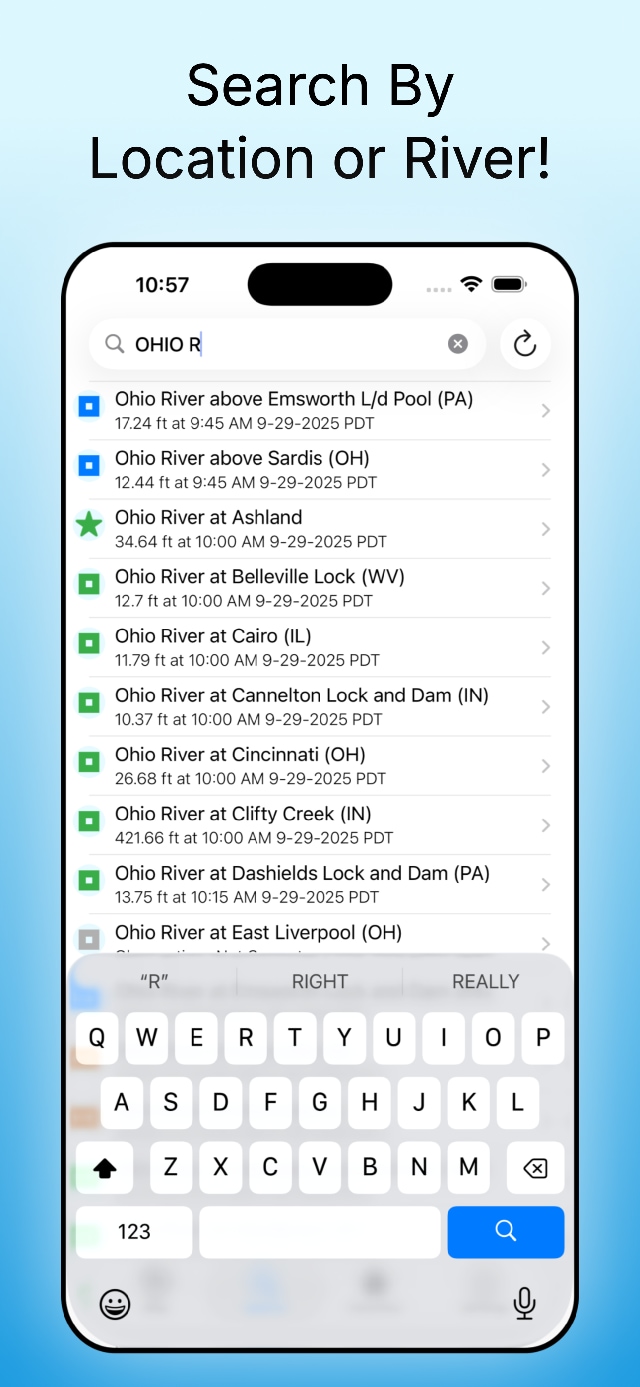 Search by Location or River!